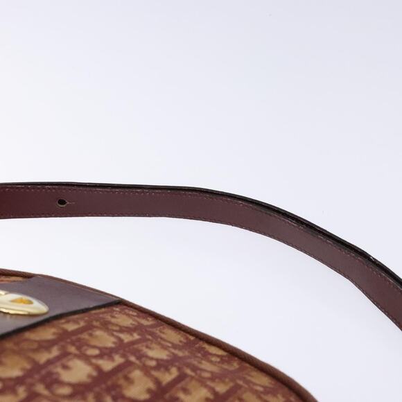 DIOR Trotter Canvas Shoulder Bag Red Gold - Picture 8 of 12